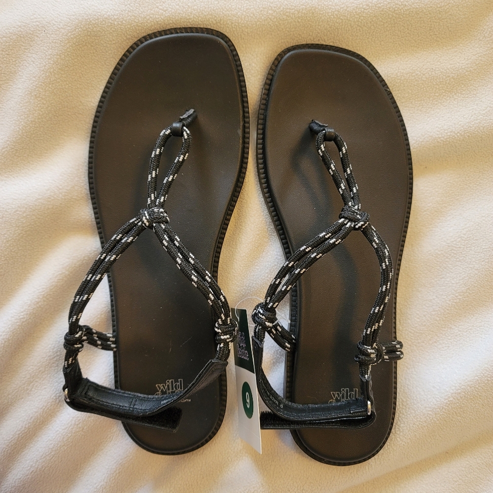 NWT Carson Rope Hiker Sandals Wild Fable Sz 9 Black